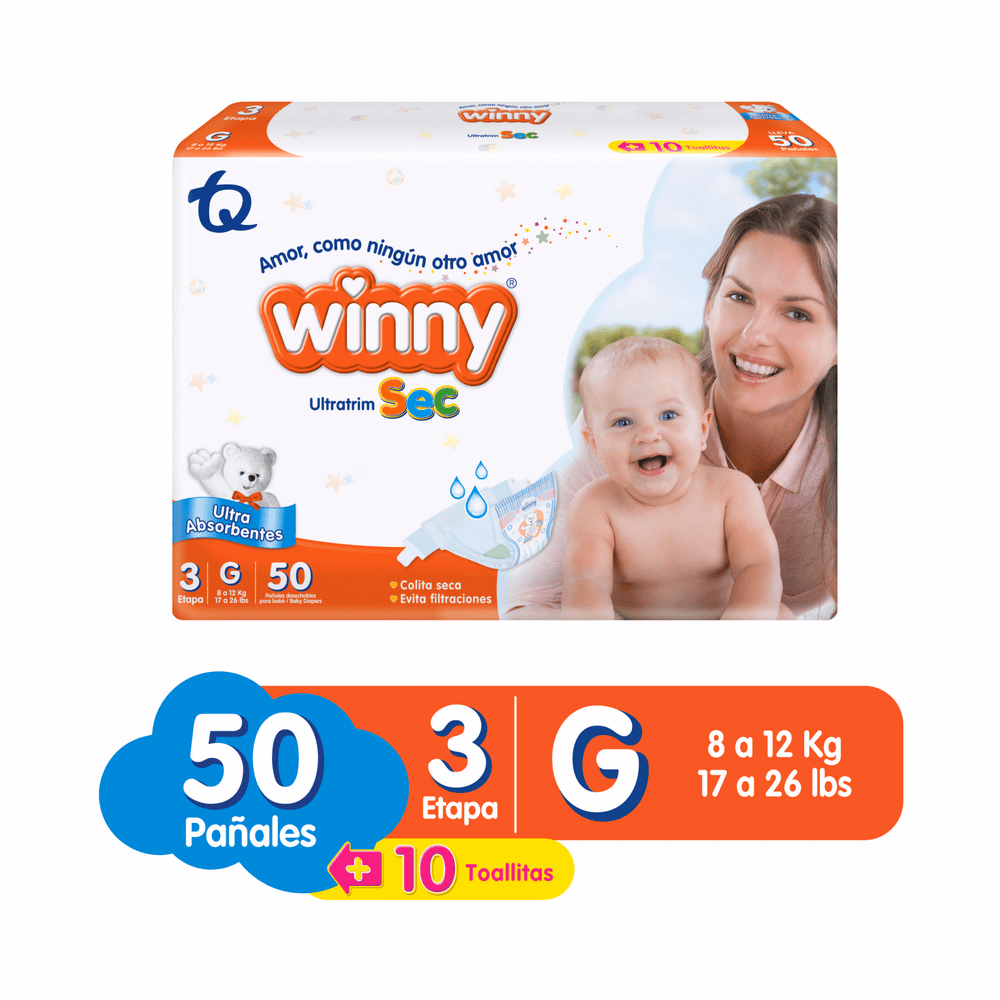 PAÑAL WINNY ETAPA 3*50 UNIDADES
