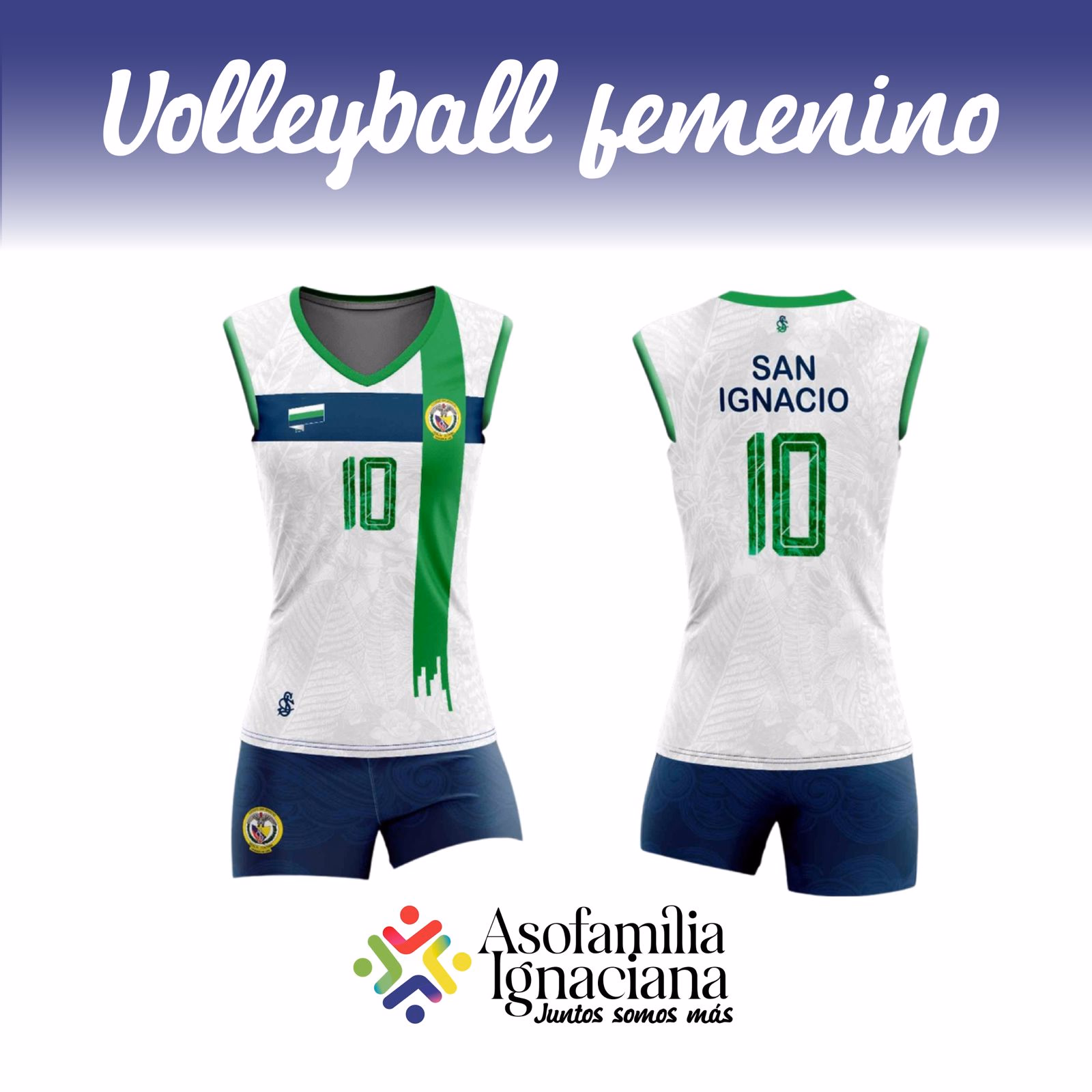 UNIFORME DEPORTIVO EXTRACLASE VOLEIBOL FEMENINO 
