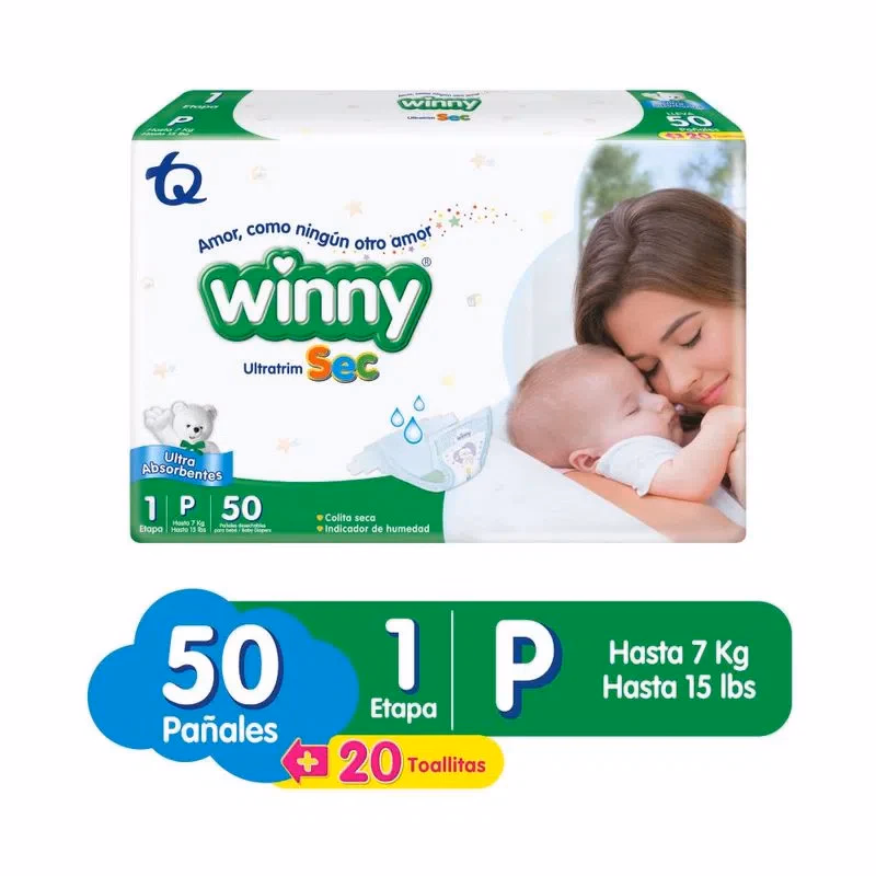 PAÑAL WINNY  ULTRATRIM SEC ETAPA 1*50 