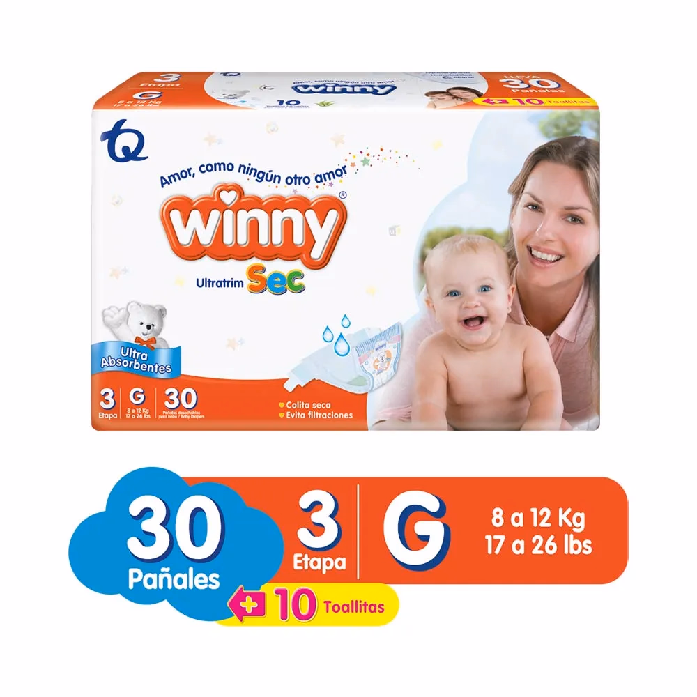 PAÑAL WINNY ETAPA 3*30 UNIDADES