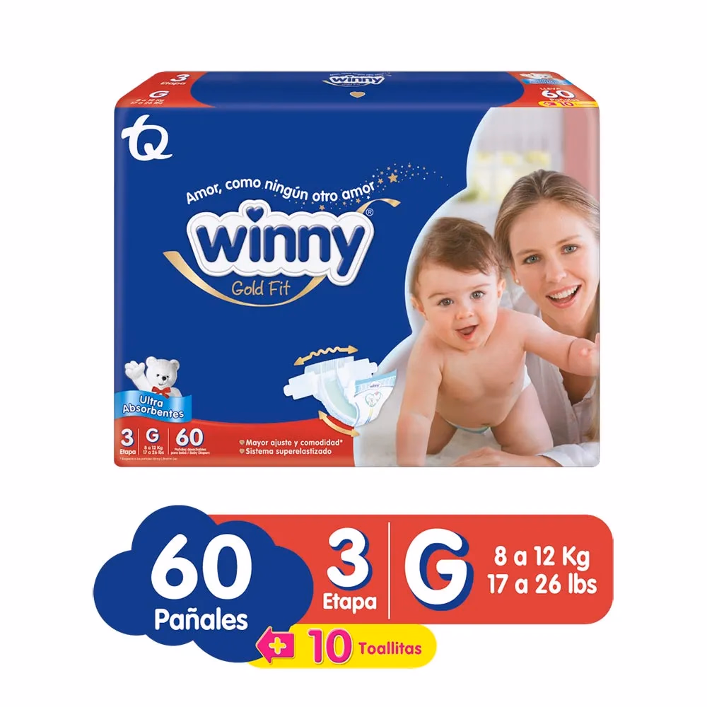 PAÑAL WINNY GOLD ETAPA 3*60 UNIDADES