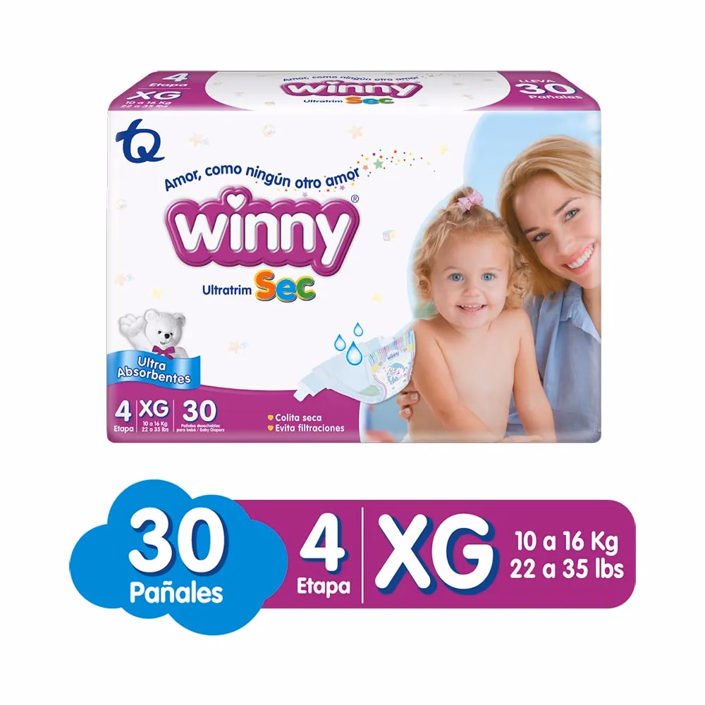 PAÑAL WINNY ETAPA 4*30 UNIDADES