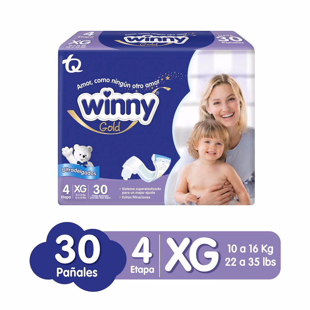 PAÑAL WINNY GOLD ETAPA 4*30 UNIDADES