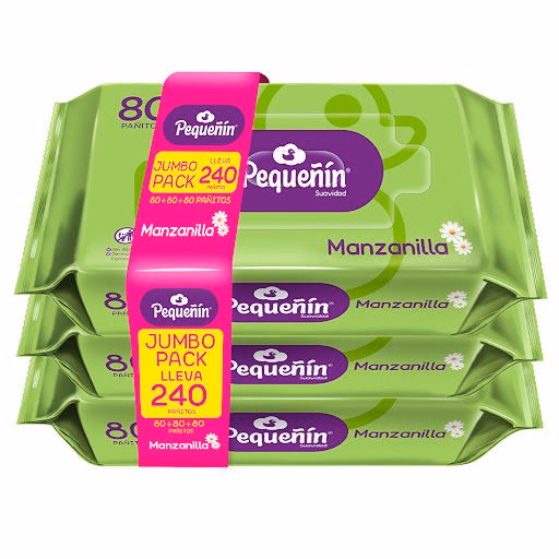 TOALLITAS HUMEDAS PEQUEÑIN MANZANILLA*240