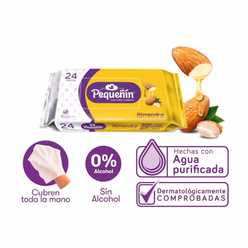 TOALLITAS HUMEDAS PEQUEÑIN ALMENDRA
