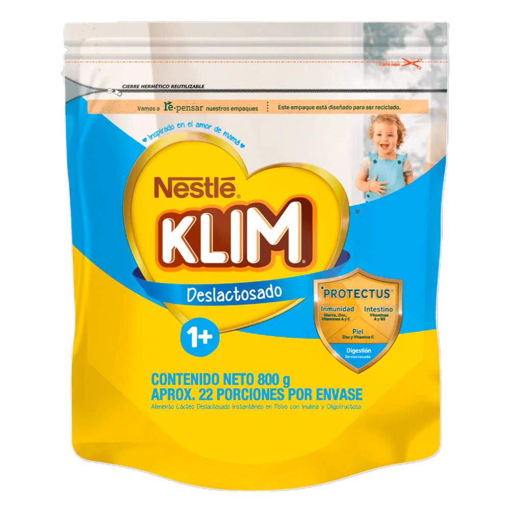 KLIM 1+ DESLACTOSADA 800GR