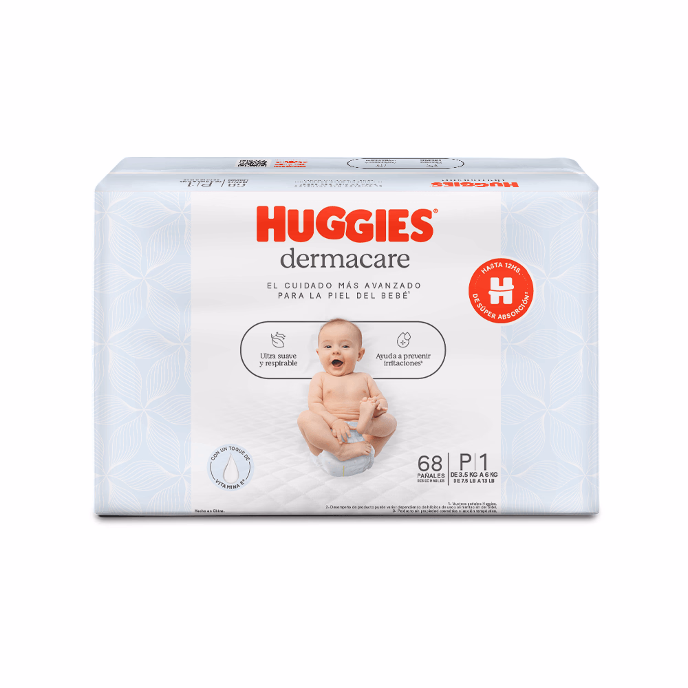 PAÑAL HUGGIES DERMACARE ETAPA 1*68