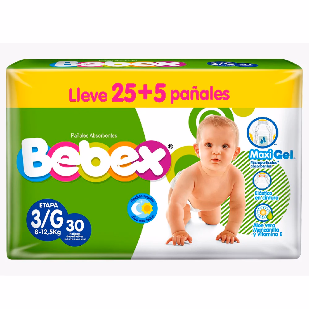 PAÑAL BEBEX ETAPA3*30