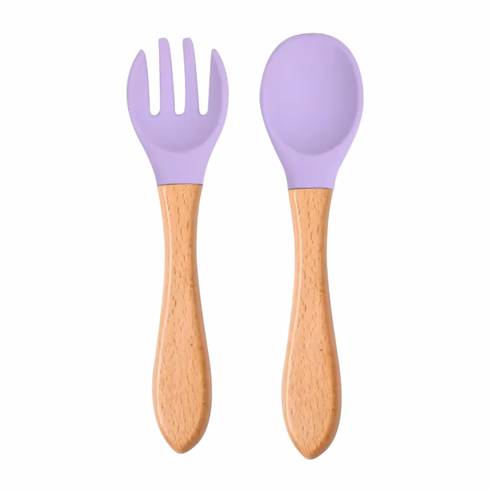 Set de Cubiertos Eco-Friendly: Silicona Premium + Bambú Natural 🎋🥄ONLY BABY