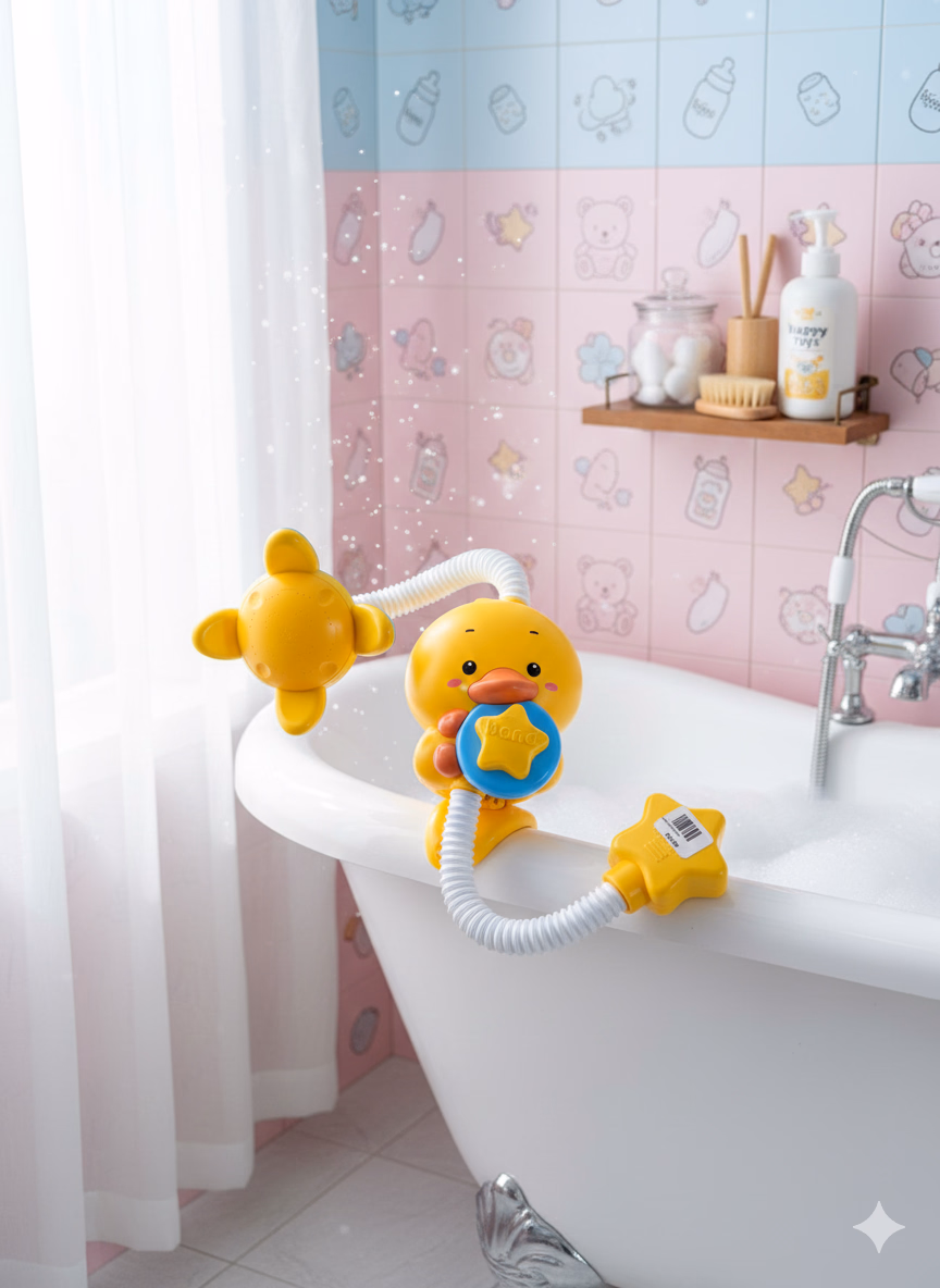 DUCHA DE BAÑO PARA BEBE PATO 🐥🌻🚿