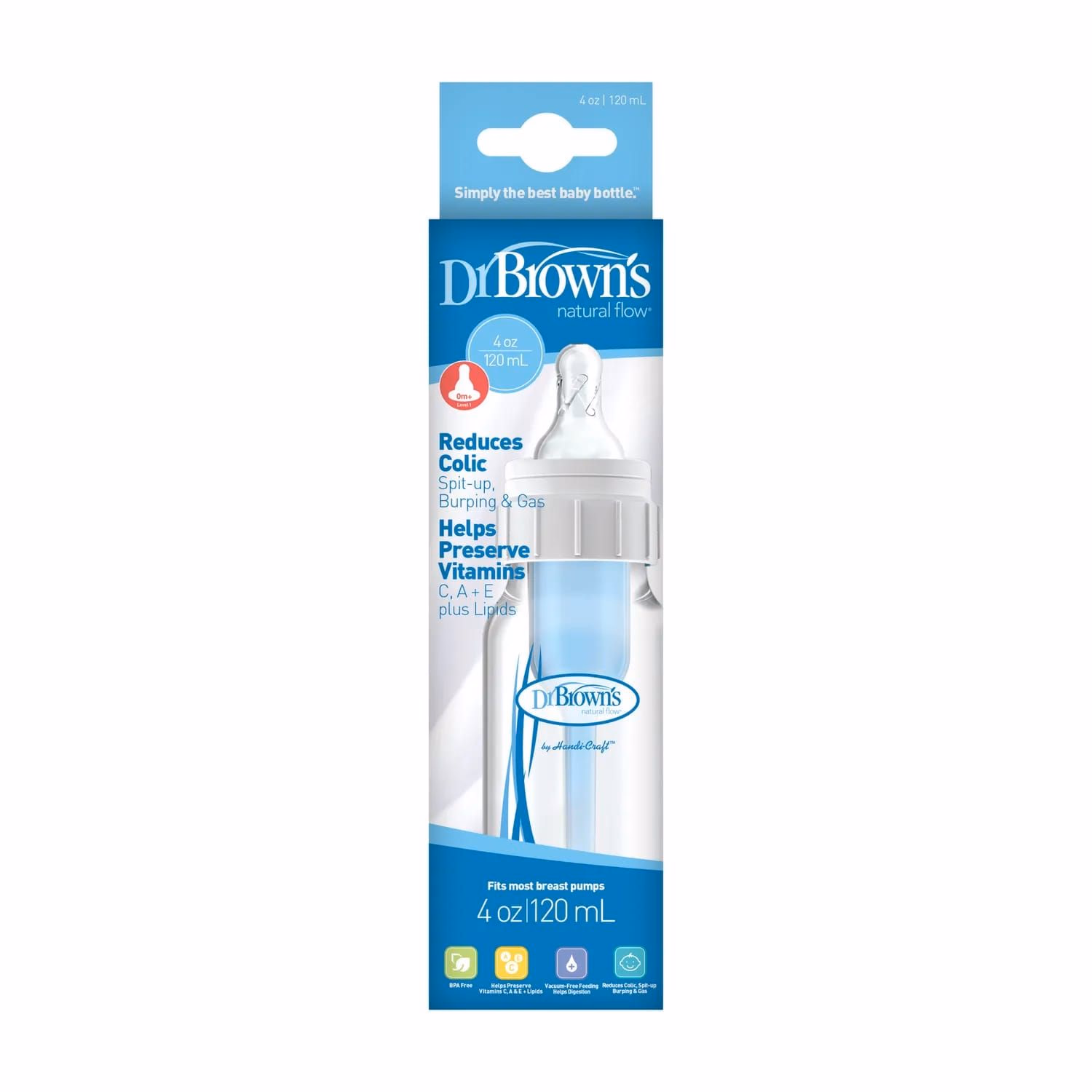 TETERO DR BROWNS ESTANDAR 4OZ NATURAL FLOW